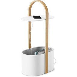 Umbra Bellwood stolik pomocniczy z półką i kanałem