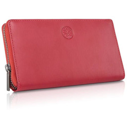 Portfel skórzany BETLEWSKI czerwony BPD-NVTC-360 RED