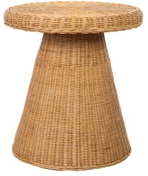 Romimex Stół pomocniczy naturalny rattanowy 50 x 55