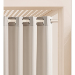 ZASŁONA OGRODOWA AURA - beżowa jasna 140x280 Srebrna