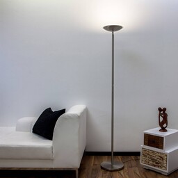 Lampa stojąca LED MALEA Lindby, możliwość ściemniania, aluminiowy