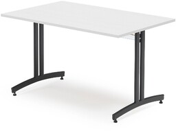 Stół do stołówki SANNA, 1200x800x720 mm, czarny/biały