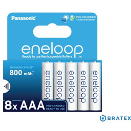 8x panasonic eneloop AAA/ R3 800 mah blister