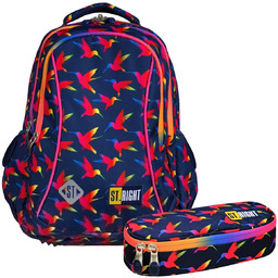 Plecak szkolny dla chłopca i dziewczynki St.Right trzykomorowy