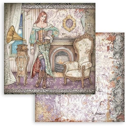 Stamperia SBB841 Scrapbooking Double Face Sheet-Lady Vagabond Lifestyle