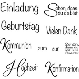 Rayher 59835000 Clear Stamp Okazja 1, 96,5 x