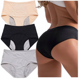 MAJTKI MENSTRUACYJNE NIEPRZECIEKAJĄCE Figi Chłonne dla Kobiet XS