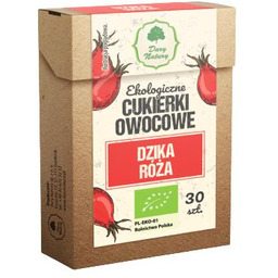DARY NATURY Ekologiczne Cukierki owocowe dzika róża, 30szt.
