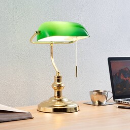 Lampa stołowa Milenka Lindby, mosiężny / złoty, salon
