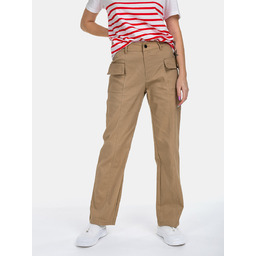 Spodnie bawełniane typu cargo beżowy M
