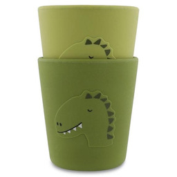 Trixie Baby Zestaw 2 silikonowych kubków Dinozaur