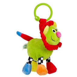 CANPOL BABIES Pluszowa grzechotka zwariowane zwierzątka zielony lew