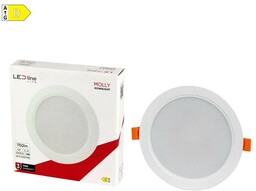 Panel podtynkowy plafon sufitowy okrągły 12W 230V biały