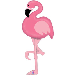 Balon foliowy kształt różowy flaming - 62" -