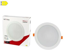 Panel podtynkowy plafon sufitowy okrągły 18W 230V biały