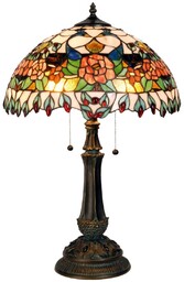 Clayre&Eef Kolorowa lampa stołowa Maja styl Tiffany