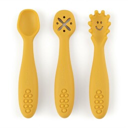 PETITE&MARS Zestaw silikonowych łyżeczek do nauki jedzenia 3