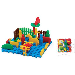 Klocki Wafle Konstrukcyjne. Mini Farma