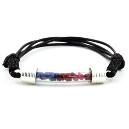 Kamienie i minerały. Bransoletka Rubin + Surowy Szafir.