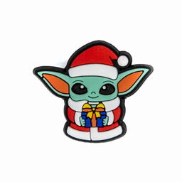 Baby Yoda Mikołaj przypinka do crocs