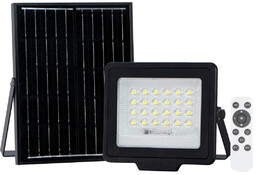 Naświetlacz solarny LED czarny 50W z pilotem SLR-42563-50W