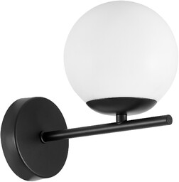 LAMPA ŚCIENNA KINKIET NOWOCZESNY CZARNY LEDO W1