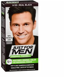 Just For Men, szampon koloryzujący, naturalna czerń H-55