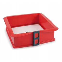 Tortownica silikonowa ze szklanym dnem Kwadratowa Ibili 21,5