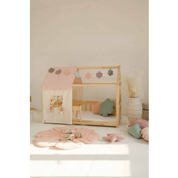 Baldachim na łóżko domek dla dzieci "Różowy", możliwość