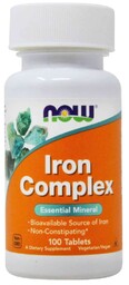 Chelat Żelaza 18 mg, Iron Complex, Now Foods,