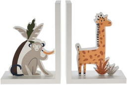 Home Styling Collection Podpórki do książek Safari, drewniane,