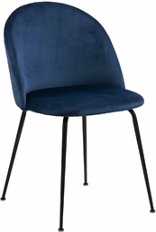 Krzesło Louise Dark blue tapicerowane