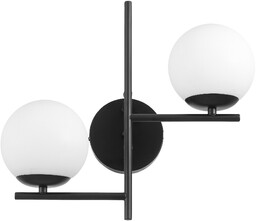 LAMPA ŚCIENNA KINKIET NOWOCZESNY CZARNY LEDO W2