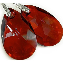 Kryształy Nowość Piękne Kolczyki Red Magma
