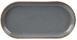 PÓŁMISEK OWALNY STONE 320x200 mm SZARY