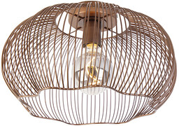QAZQA Industrialna lampa sufitowa miedziana 40 cm -