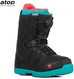 buty snowboardowe GRAVITY - Micra Atop Black/Mint (BLACK