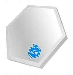 Panel Led Hexagon Plafon Natynkowy 55CM 40W Biały