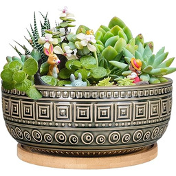 G EPGardening Ceramiczne doniczki na sukulenty do roślin