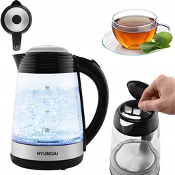 Czajnik Elektryczny Szklany Bezprzewodowy Hyundai