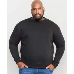 Duża Bluza Męska Czarna SWEAT-D555