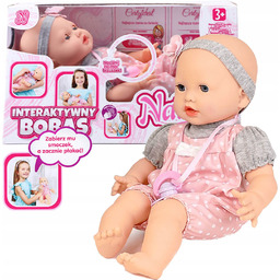 Lalka Bobas Mimiczna Interaktywna Bobas Niemowlak Mówiący