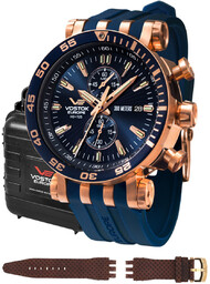 Zegarek Męski Vostok Europe VK61-575B590S niebieski