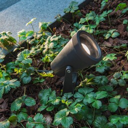 SLV Lampa z grotem ziemnym Samrina, czarna, tworzywo