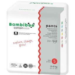 Bambiboo Cottonwear Jednorazowe pieluchomajtki z bawełną organiczną, rozmiar