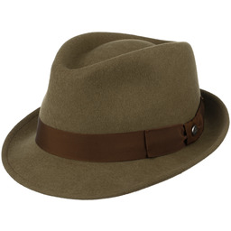 Kapelusz Trilby Classic Wool by Lierys, oliwkowy, cm