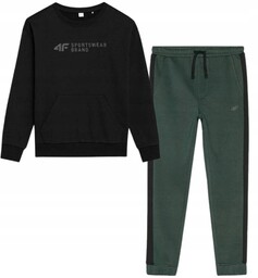 Dres chłopięcy 4F komplet 2pak, czarna bluza
