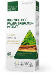 Medica Herbs Wierzbownica, Palma sabałowa, Pygeum, 60 kapsułek
