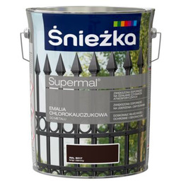 Emalia chlorokauczukowa Supermal brąz ciemny 5 l Śnieżka