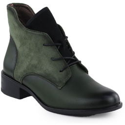 Botki damskie ocieplane zielone Jezzi ASA198-15